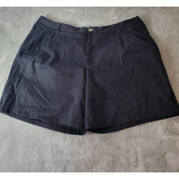 Liz Claiborne Audra Women Shorts 22W Plus Black Cotton Pockets Zip SHO1E - Picture 1 of 9